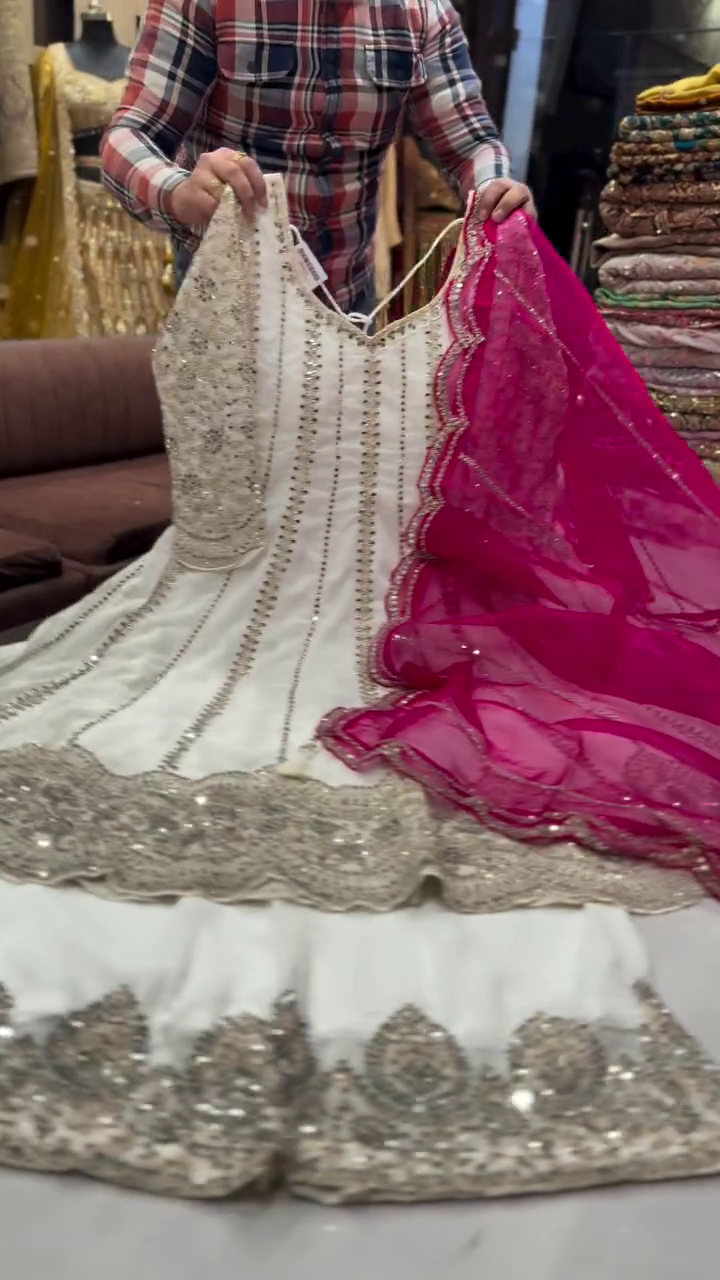 Ethnic Wear Sharara Suit Set – Opulent Embroidery & Sparkling Sequins