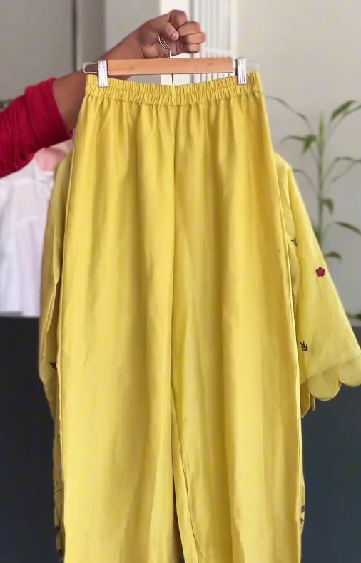 Sunlit Elegance: Yellow Embroidered Kurta Set – A Radiant Celebration of Tradition