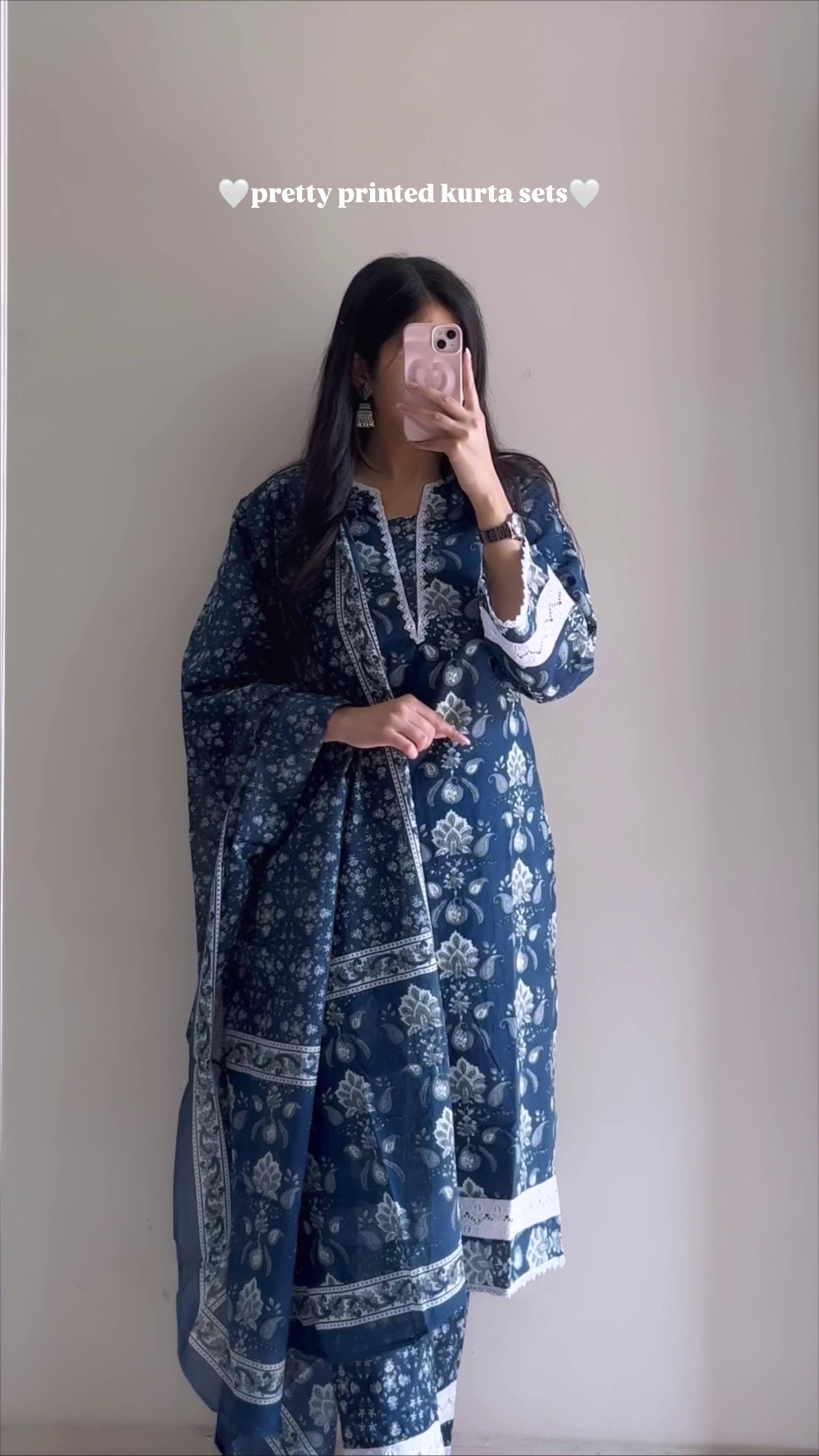 Timeless Grace: Embroidered Kurta with Trouser & Dupatta Set