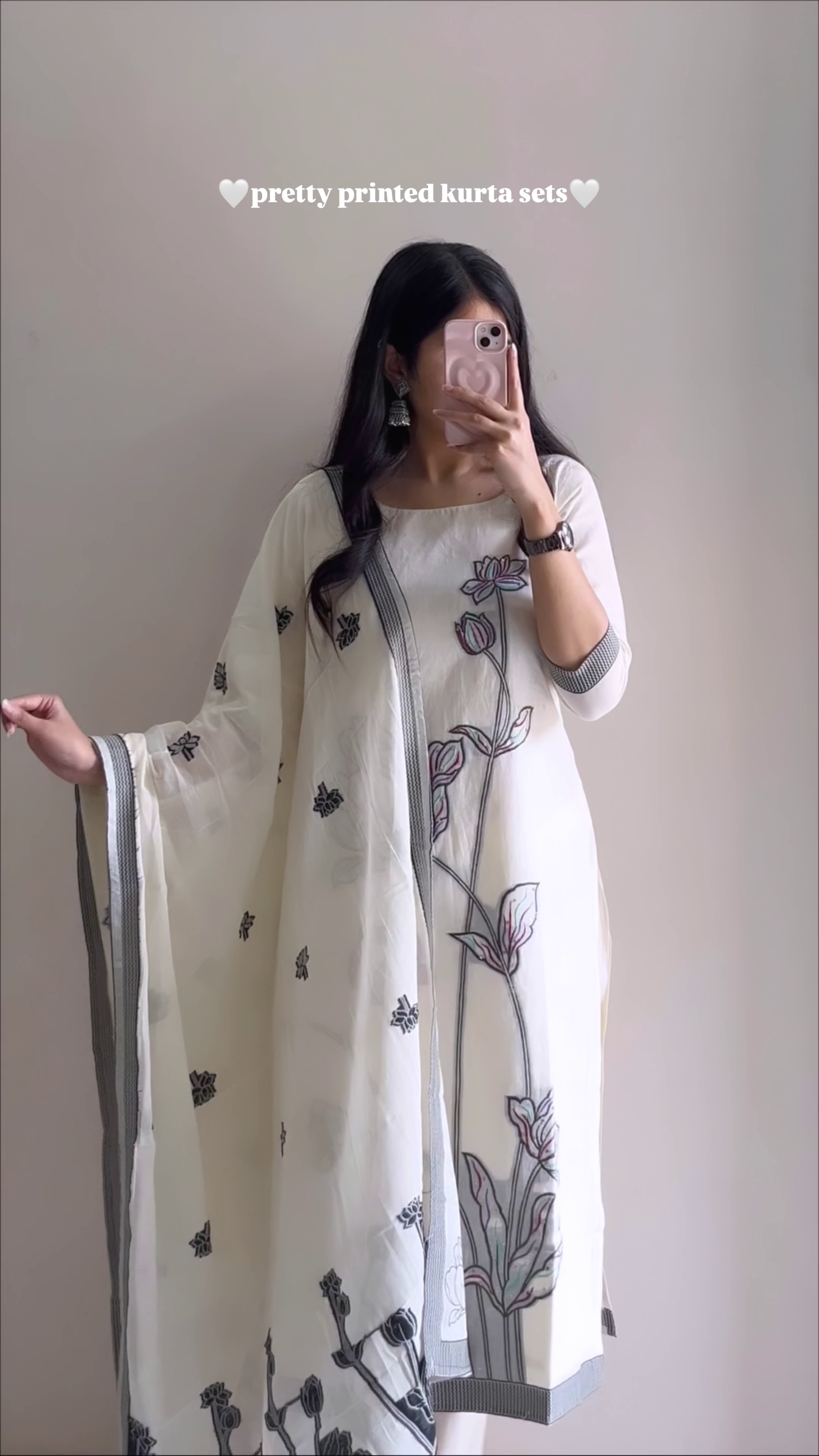 Timeless Grace: Embroidered Kurta with Trouser & Dupatta Set