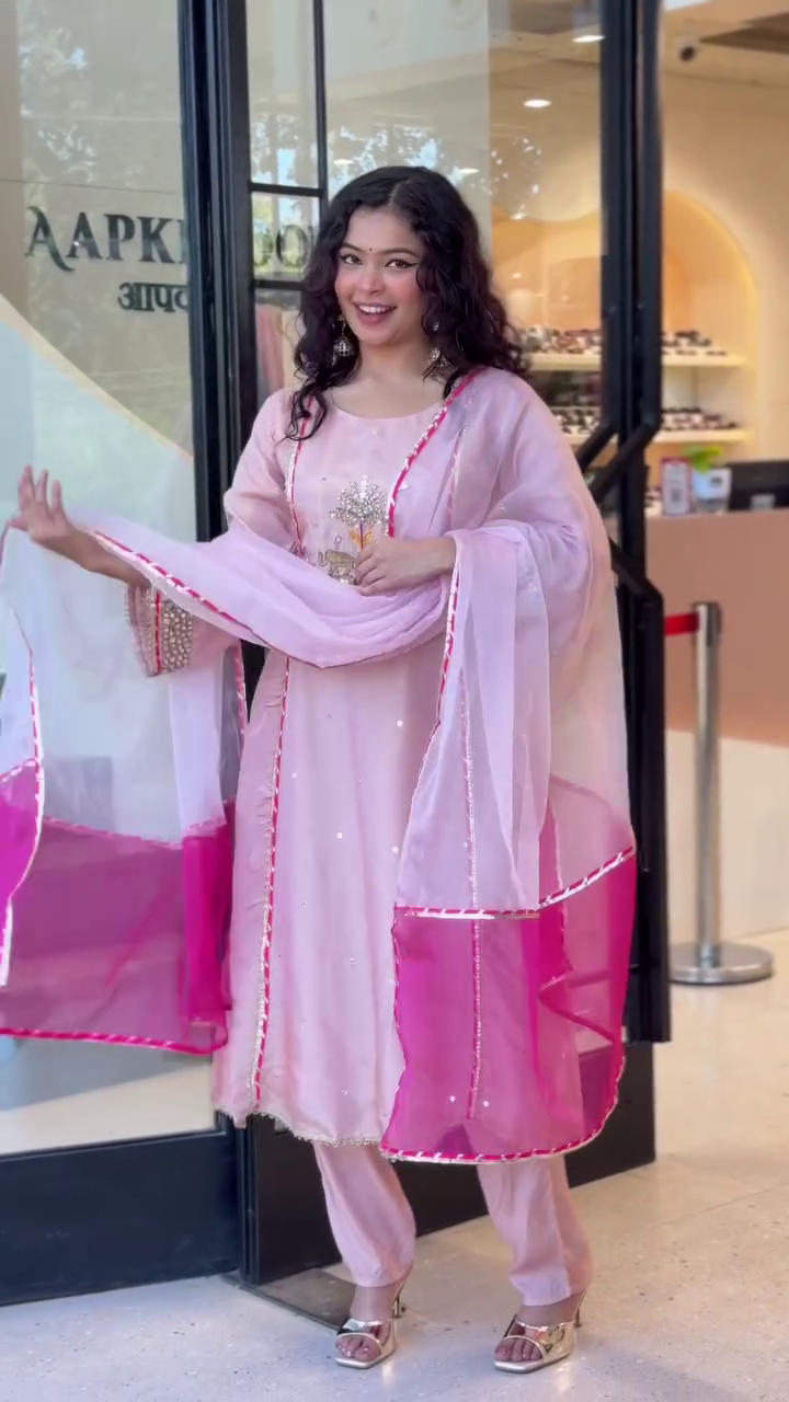 🌸 Ethereal Elegance: Blush Pink Festive Ensemble