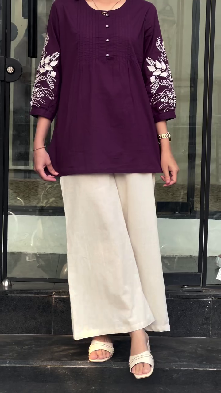 🌿 Elegant Simplicity: Teal Embroidered Kurta
