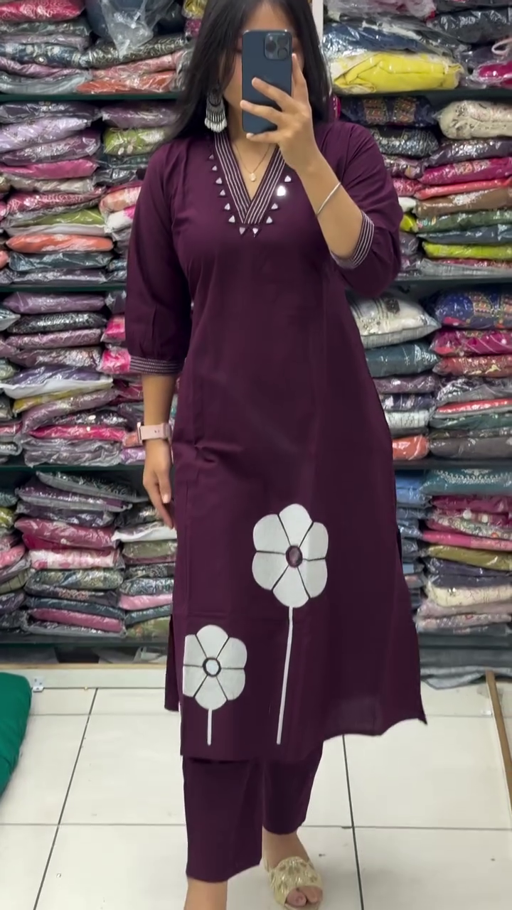 ❤️ Bold Bloom: Red Floral Statement Kurta Set