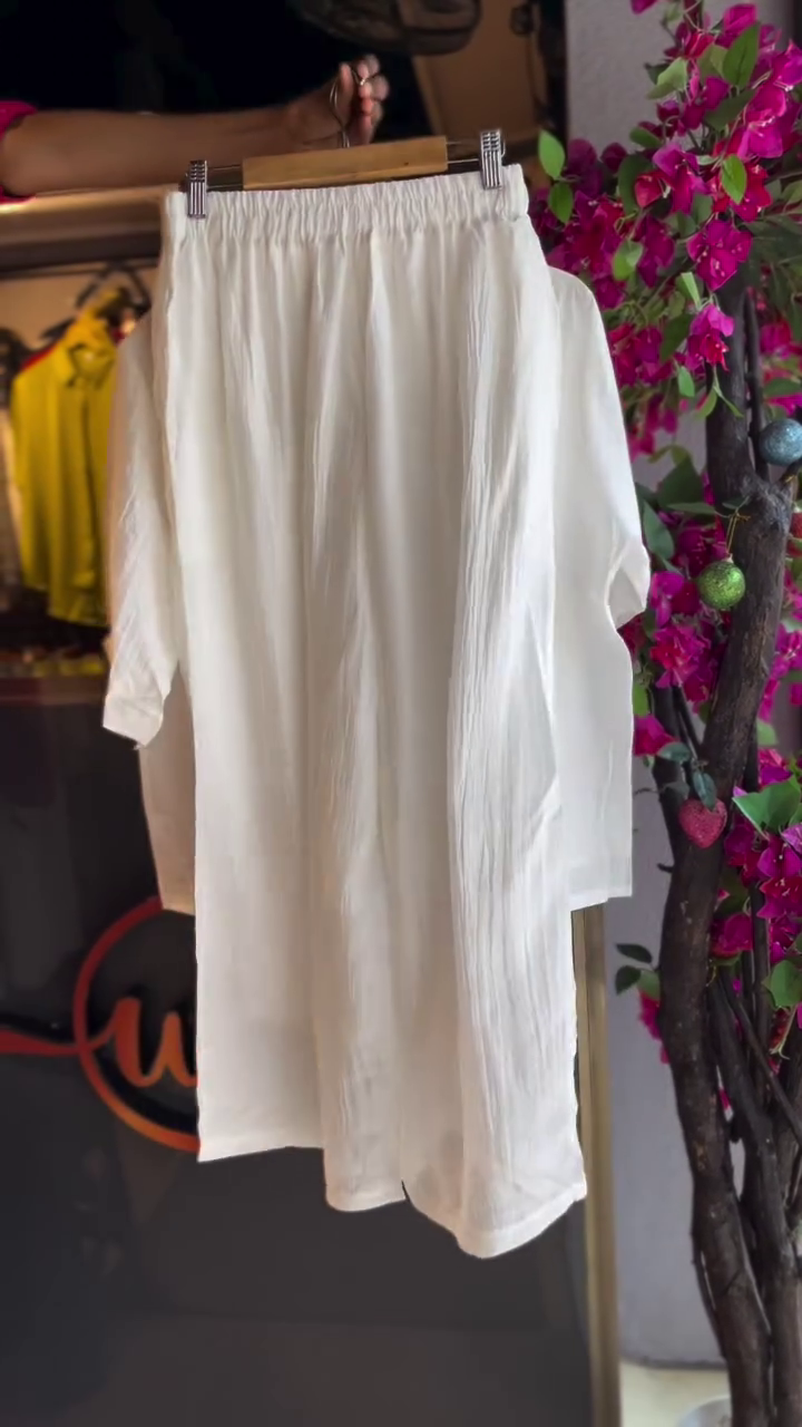 Elegant Ivory Embroidered Co-Ord Set – Soft Sophistication in Timeless White