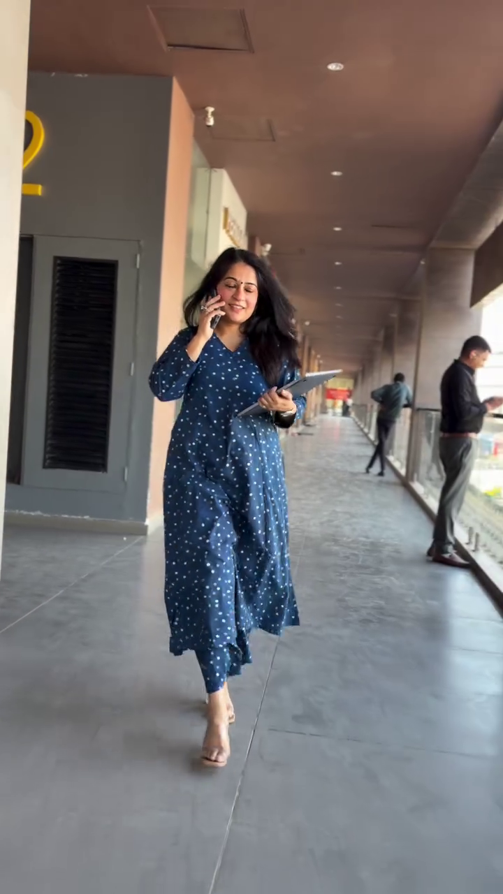 Indigo Printed Kurta Set – Effortless Everyday Elegance