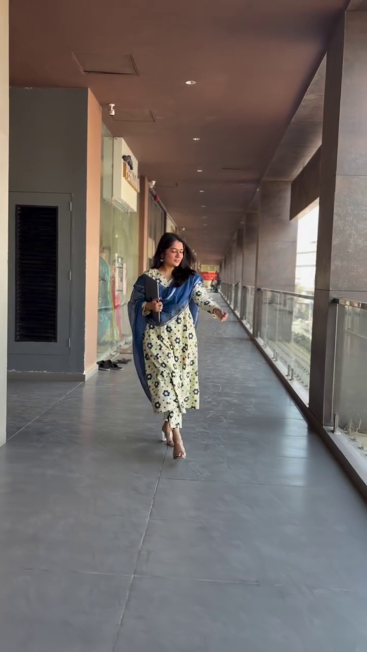 Indigo Printed Kurta Set – Effortless Everyday Elegance