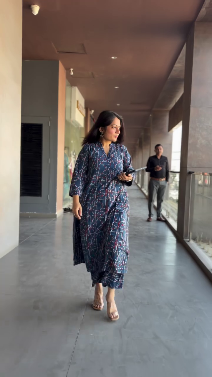 Indigo Printed Kurta Set – Effortless Everyday Elegance