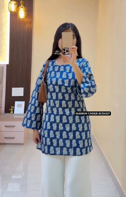 Floral Print Cotton Top – Fresh, Feminine & Effortlessly Comfortable