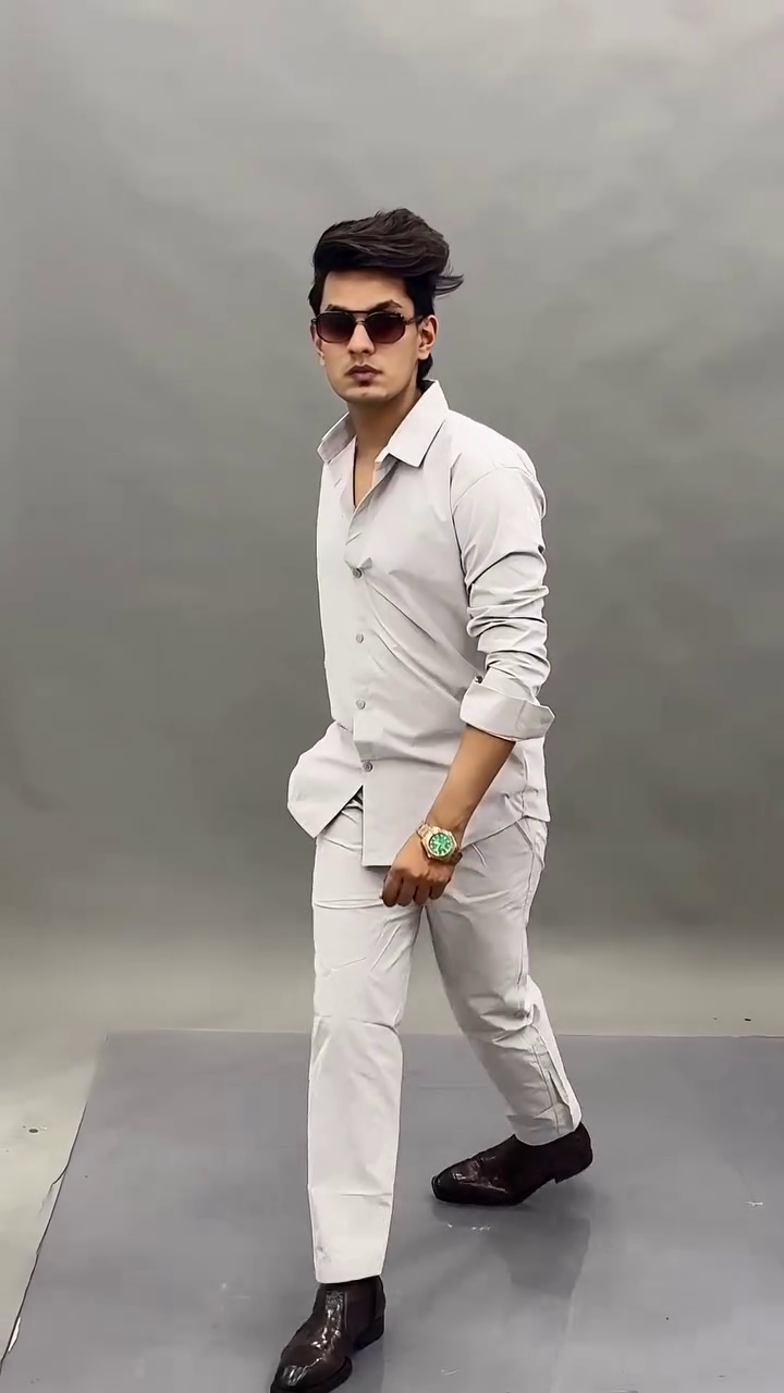 Men’s Formal Cotton-Blend Dress Shirt with Trousers Combo – Sharp, Comfortable & Office-Ready