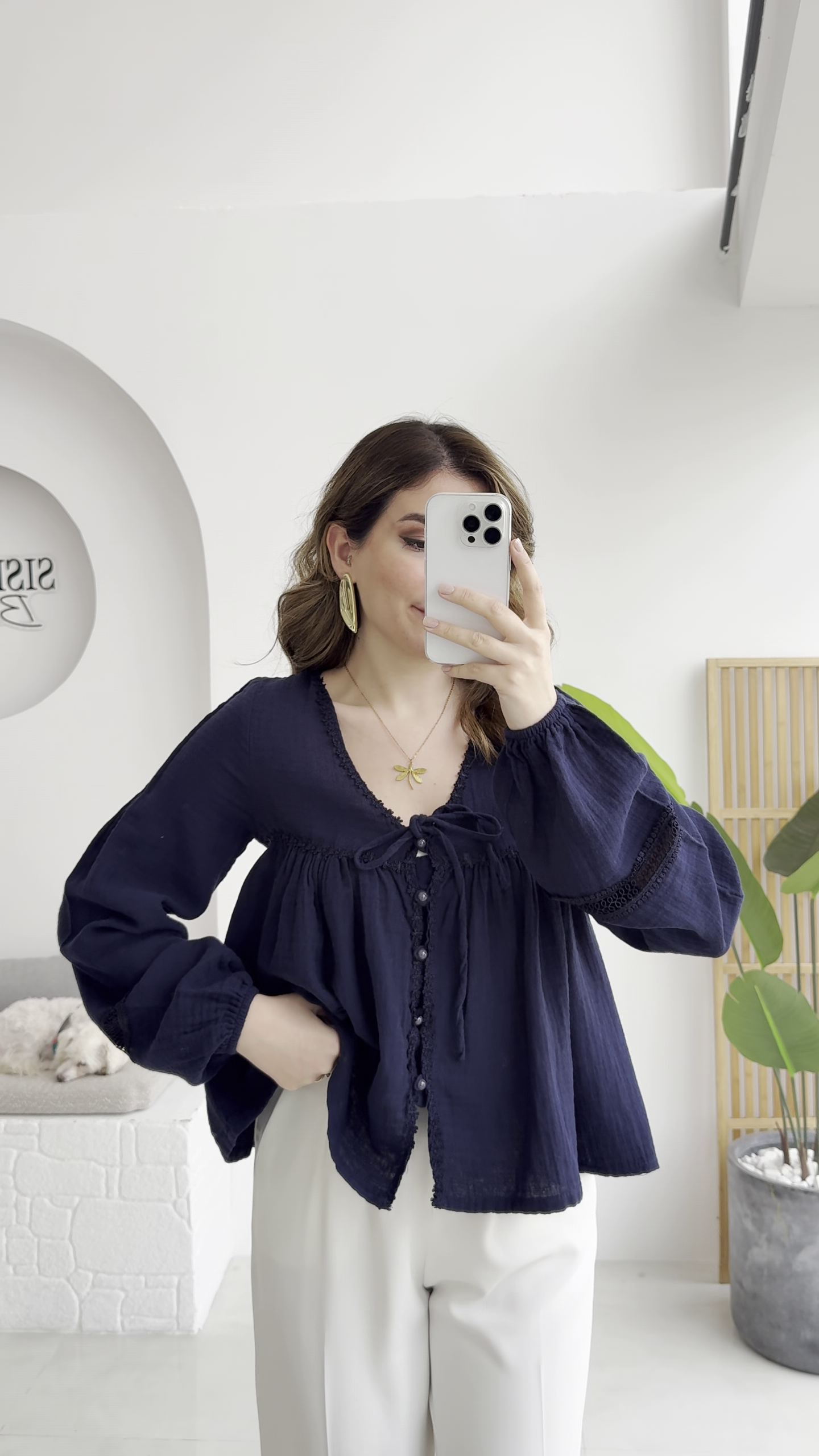 Round-Neck Top with Tie-Up – Effortless Style with a Playful Twist