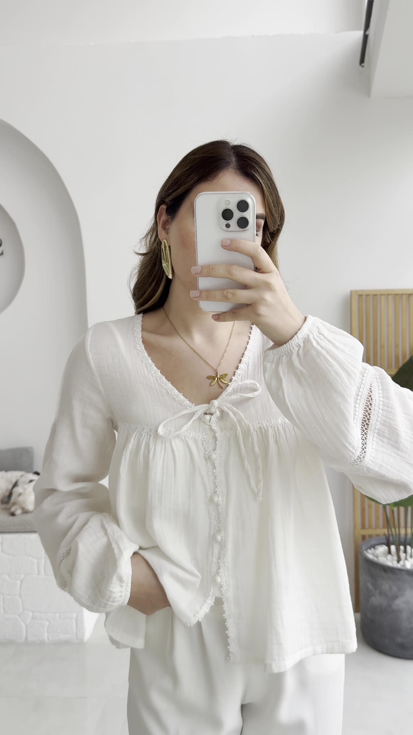 Round-Neck Top with Tie-Up – Effortless Style with a Playful Twist