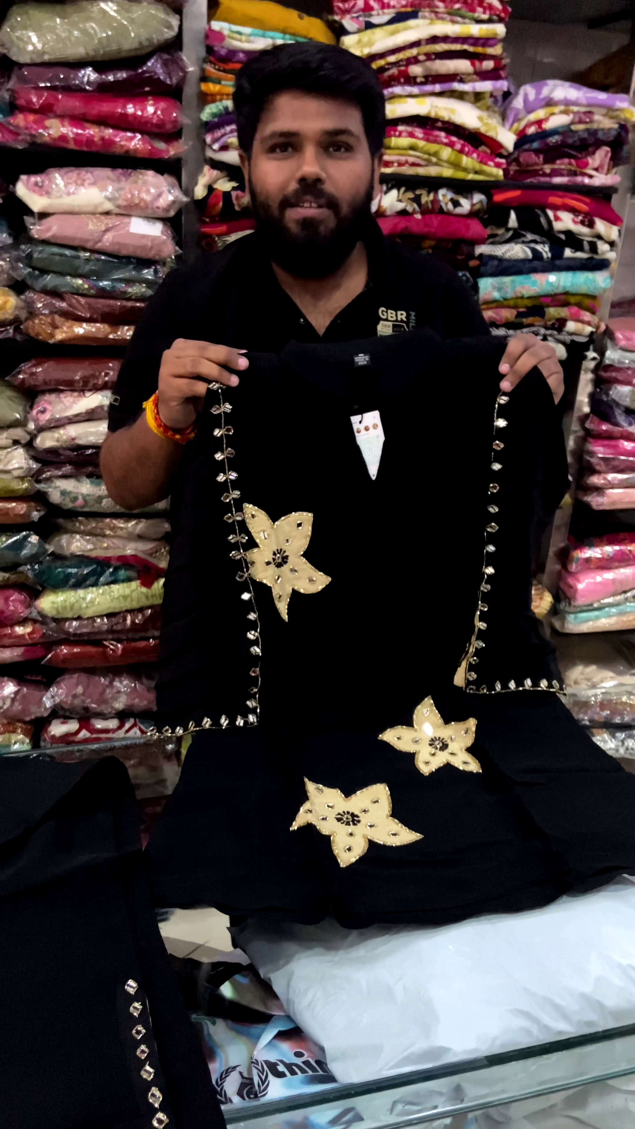 Opulent & Elegant: Black Velvet Designer Salwar Suit with Gold Embroidery