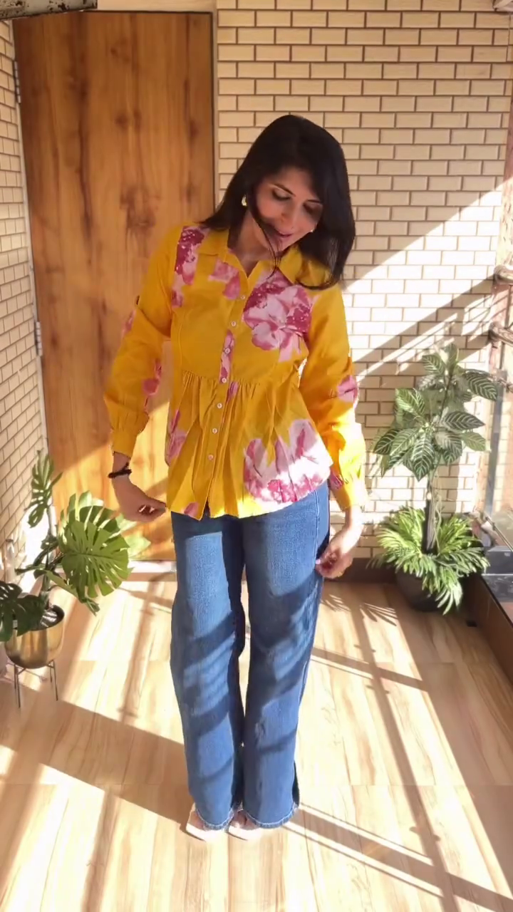 Women’s All-Over Print Tunic – Chic Shirt-Style Top with Long Sleeves