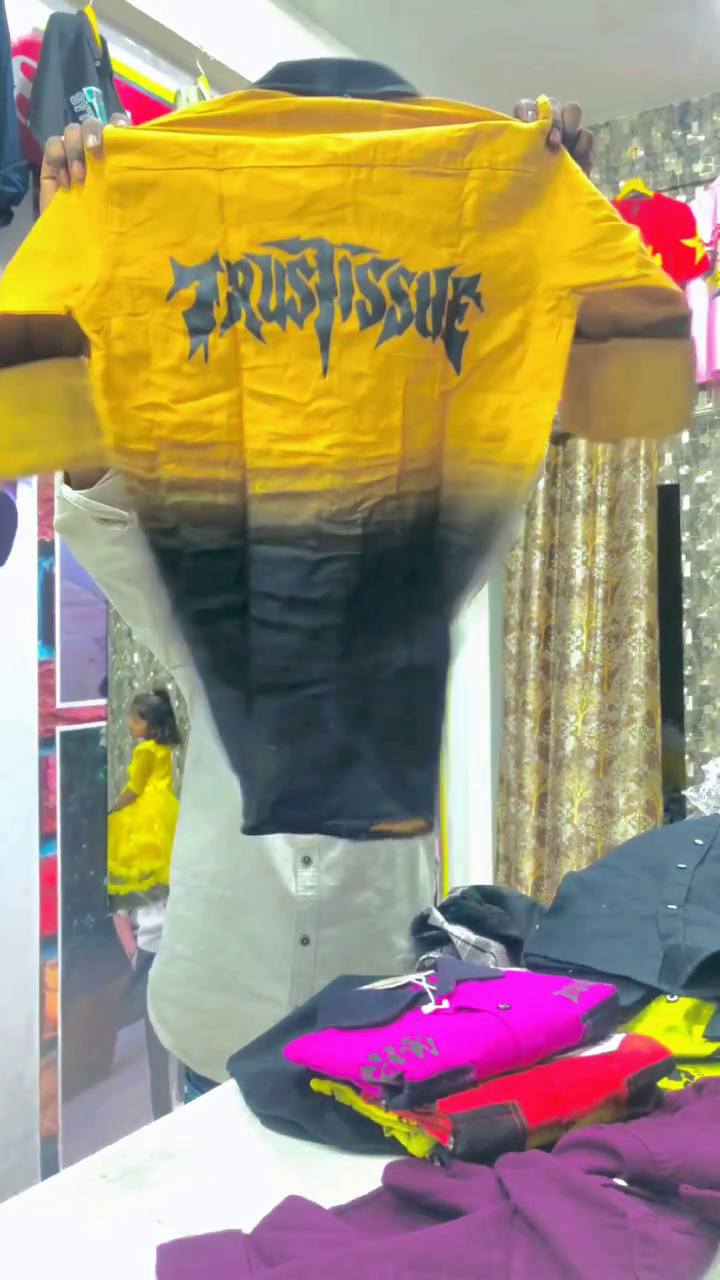 💛 Bold Yellow Ombre Shirt – Streetwear with Attitude