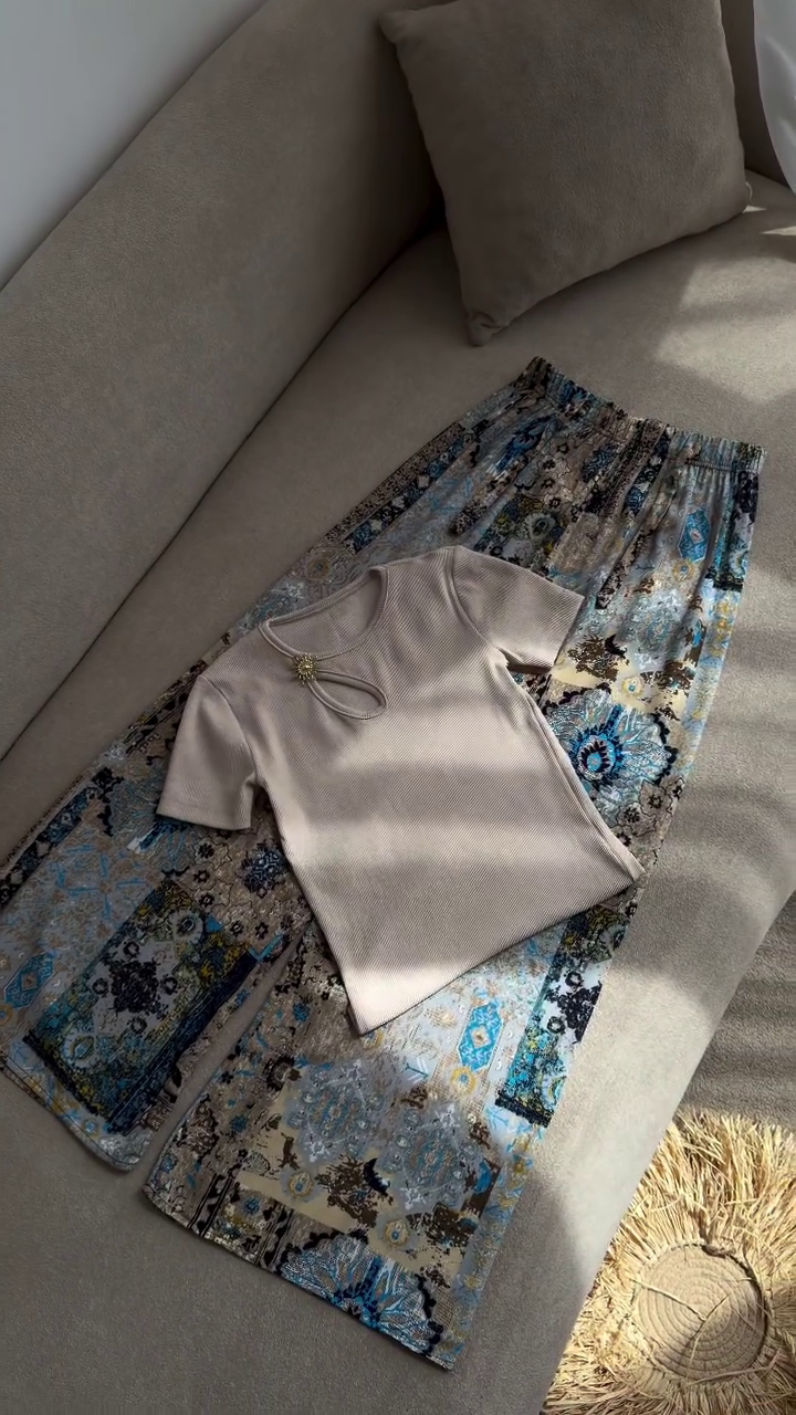 🌿 Elegant Printed Co-ord Set – Effortless Chic & Comfort