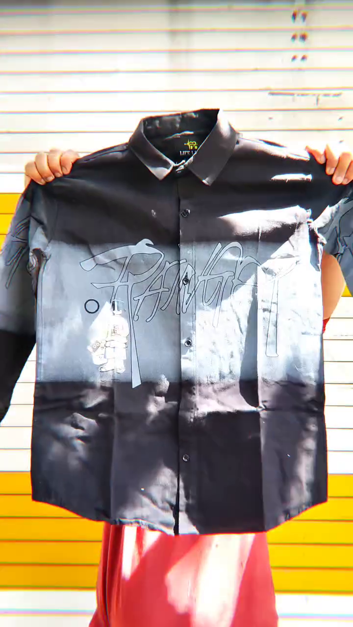 🖤 Statement Black Graphic Shirt – Bold Street Vibes