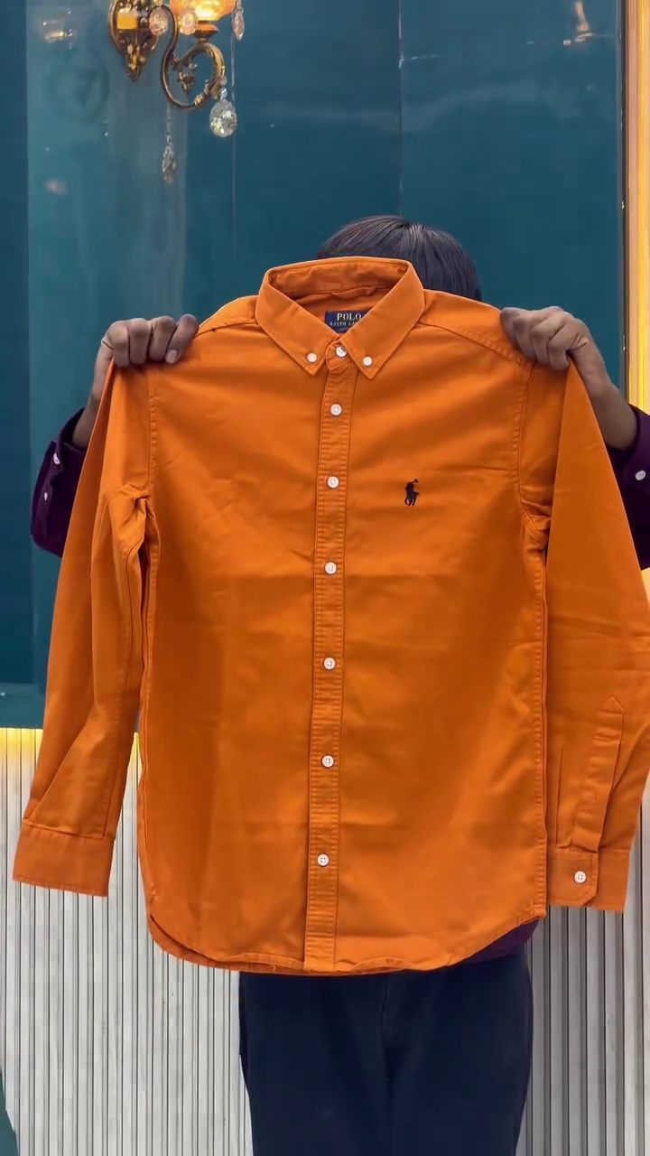 🧡 Premium Orange Button-Down Shirt – Bold, Bright & Timeless Style