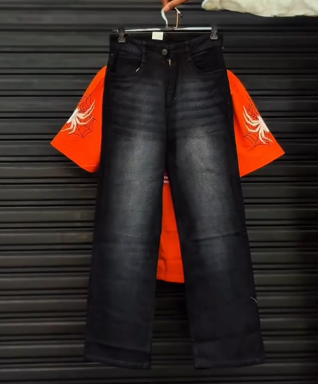 🕷️ Spider-Man Street Set – Bold Graphic Tee & Denim Combo