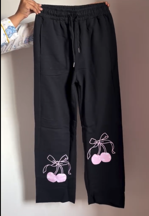 🍒 Cute Cherry Lounge Pants – Comfort Meets Playful Style