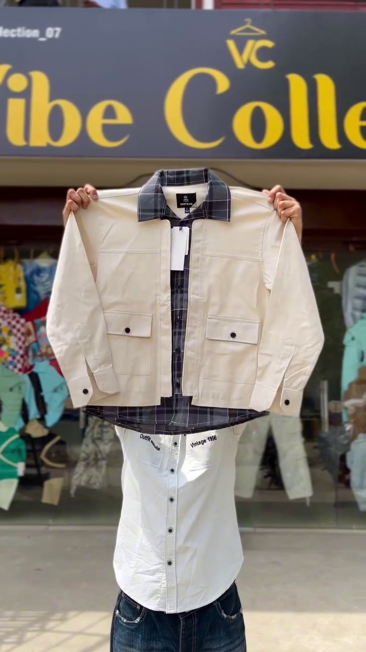 ✨ Premium Layered Check Shirt – Smart Casual with a Stylish Twist
