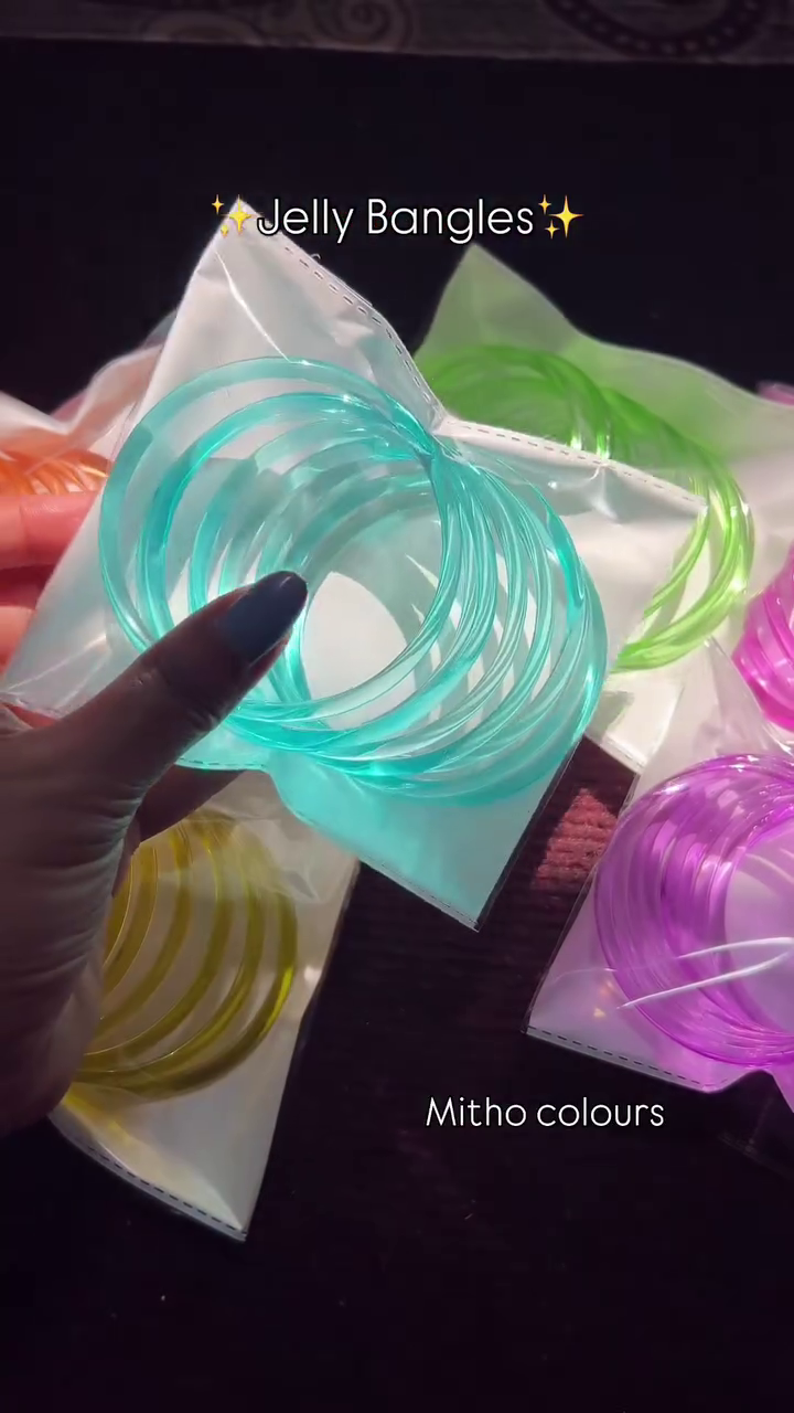 Vibrant & Playful: Trending “Mitho” Color Jelly Bangles