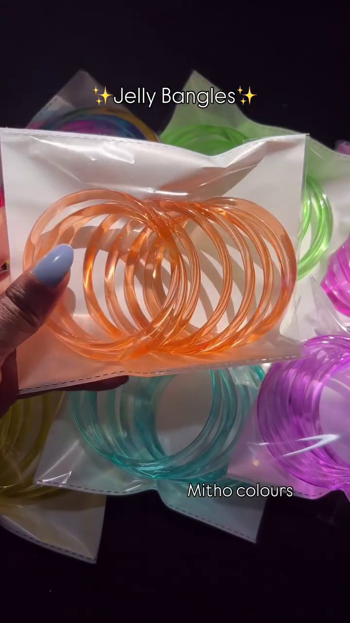 Vibrant & Playful: Trending “Mitho” Color Jelly Bangles