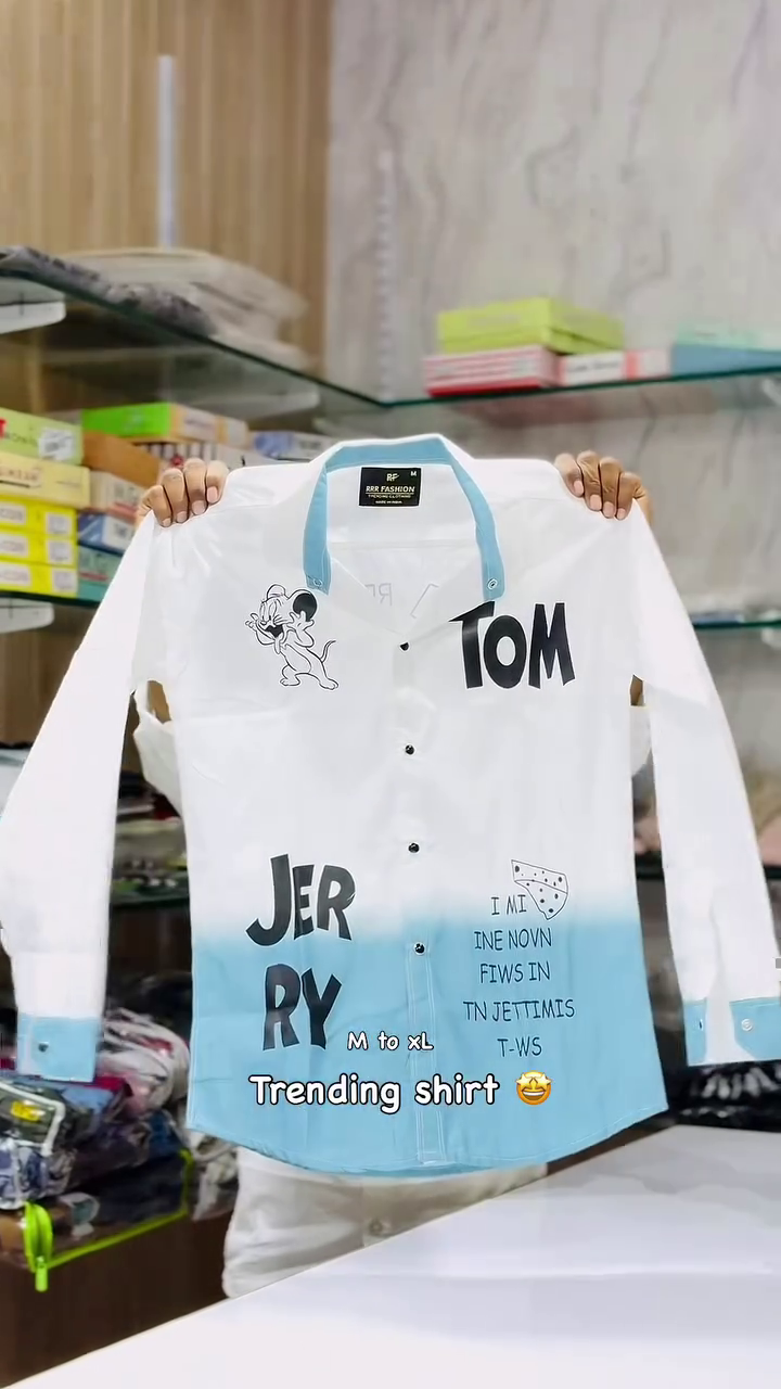Playful Nostalgia Meets Everyday Style: Tom and Jerry Themed Men’s Shirt