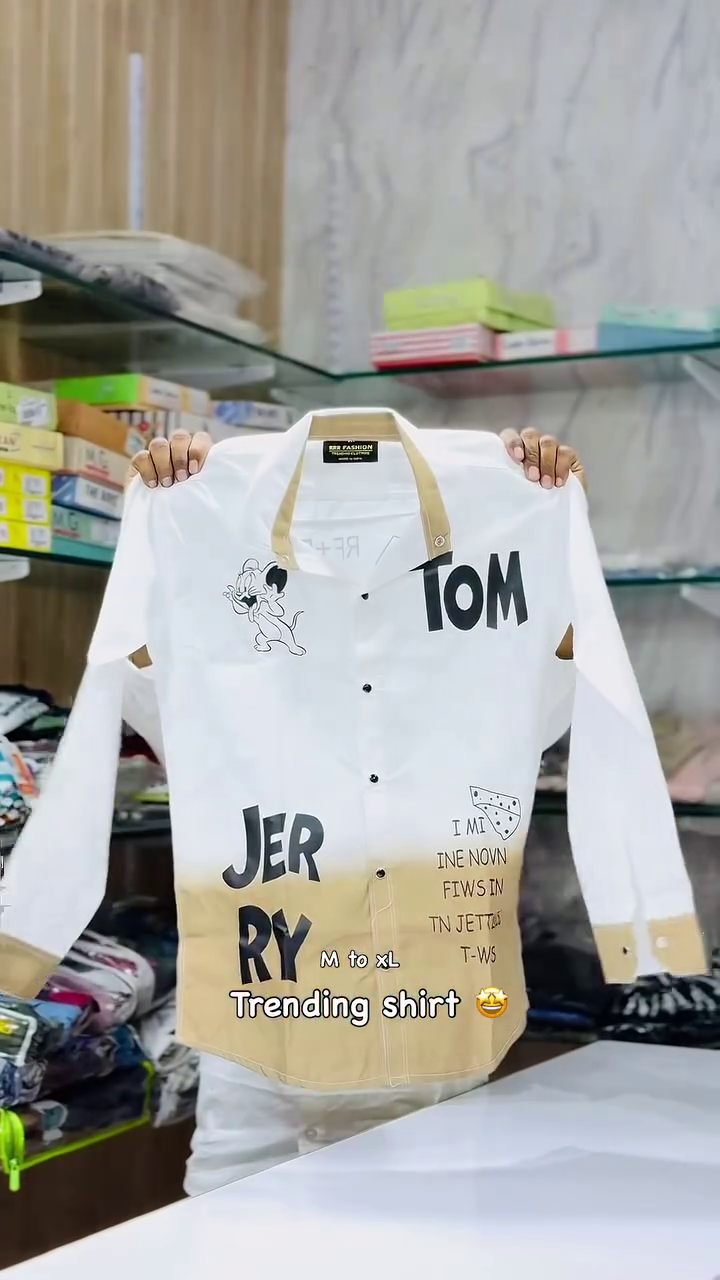 Playful Nostalgia Meets Everyday Style: Tom and Jerry Themed Men’s Shirt