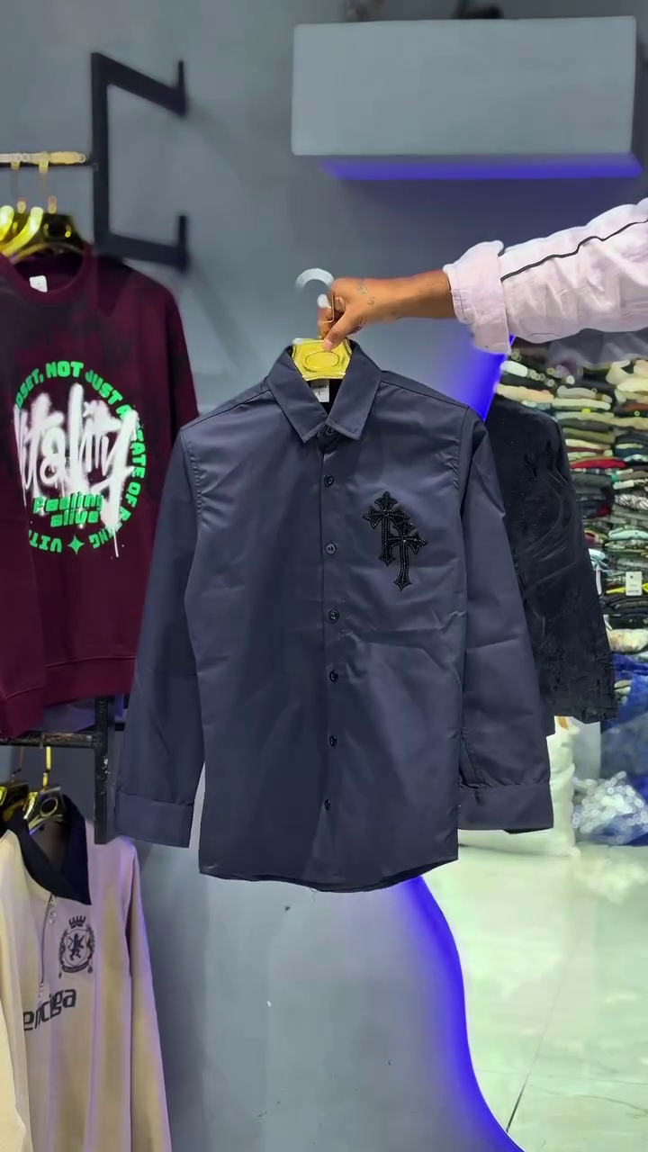 Premium Boutique Elegance: Men’s Casual Party Shirt with Heavy Work & Fine Detailing