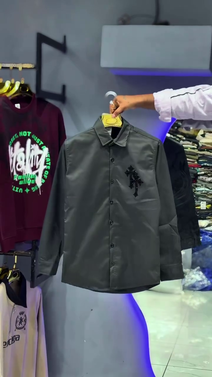 Premium Boutique Elegance: Men’s Casual Party Shirt with Heavy Work & Fine Detailing