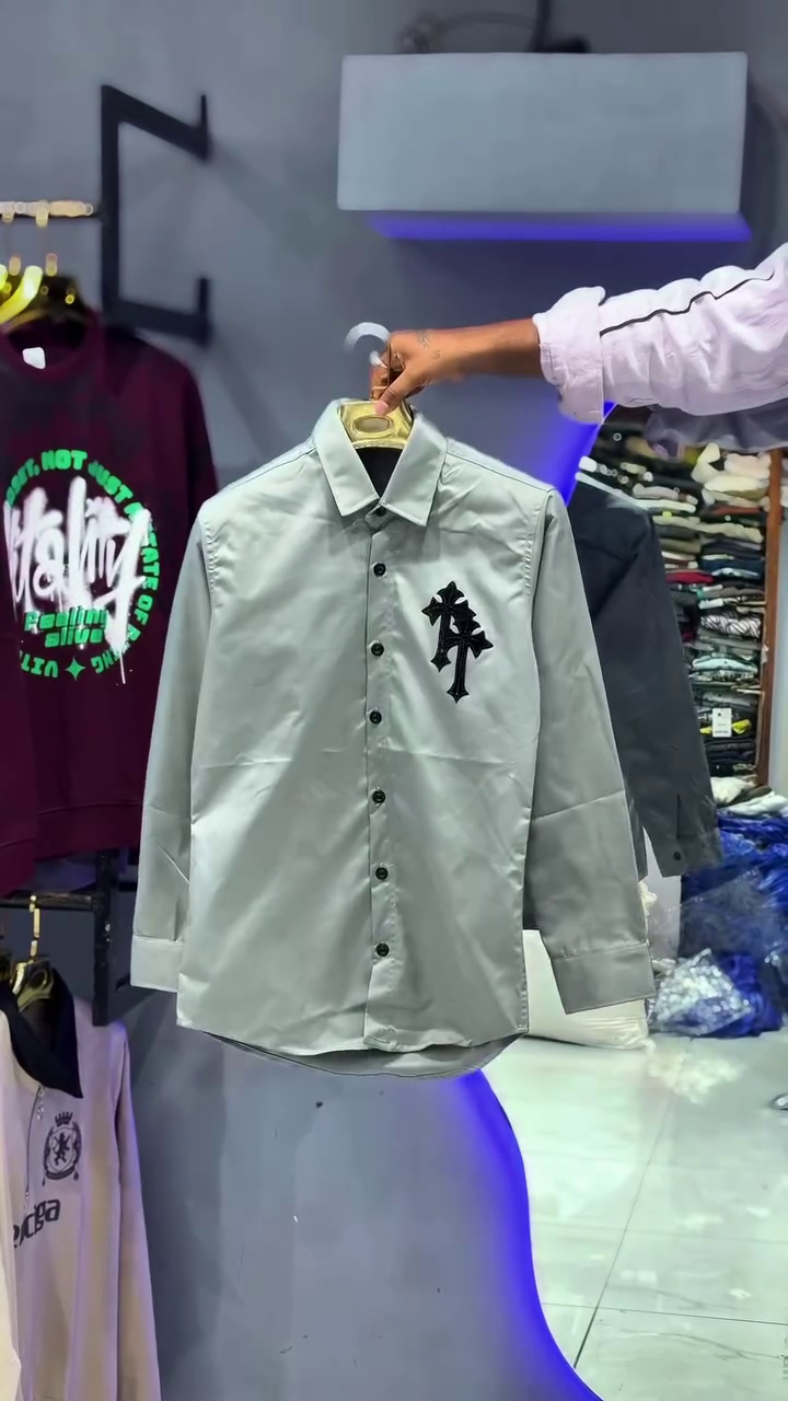 Premium Boutique Elegance: Men’s Casual Party Shirt with Heavy Work & Fine Detailing