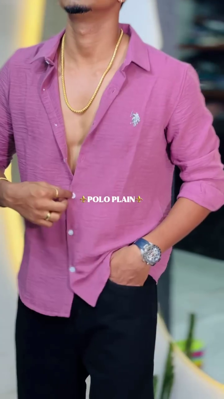 Soft & Stylish: Pink Long-Sleeved Casual Shirt for Everyday Elegance