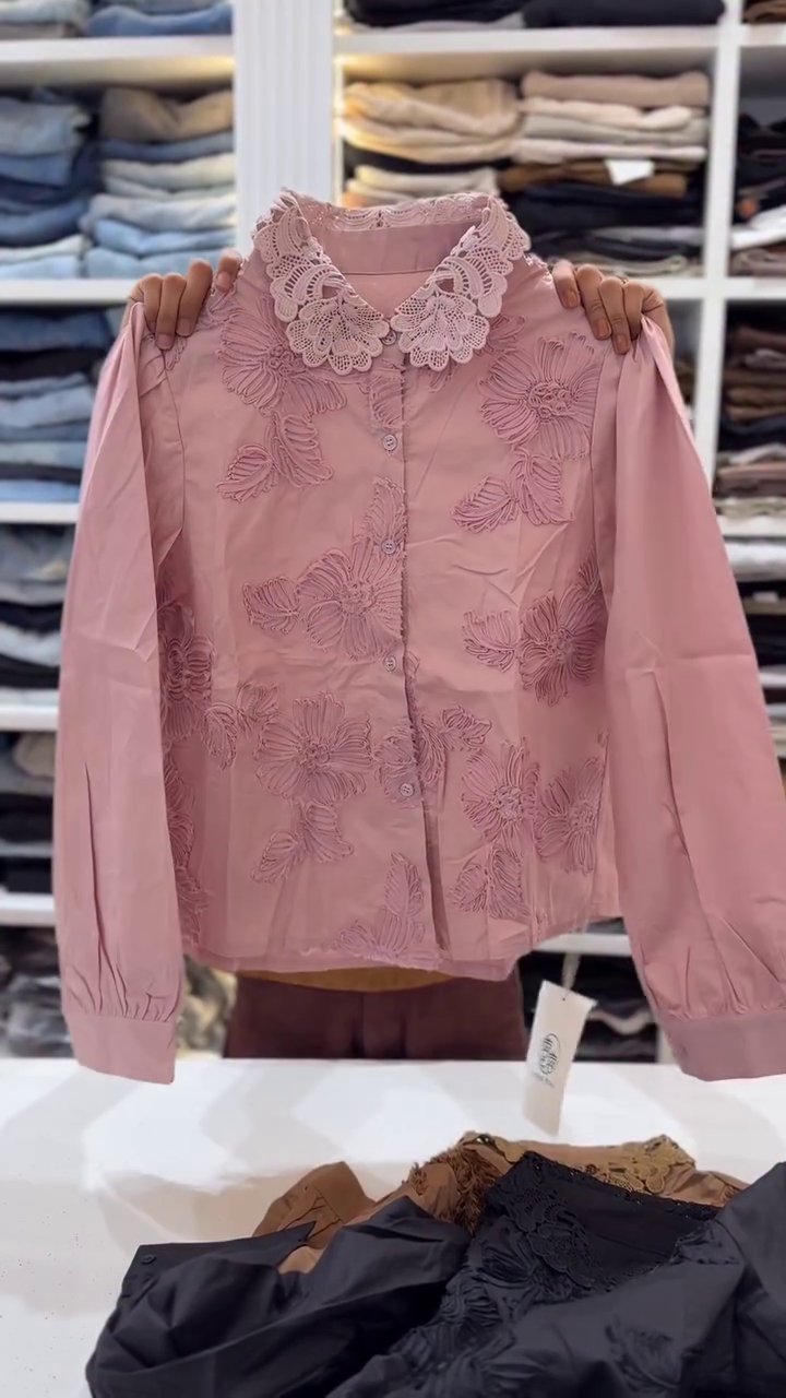Effortless Elegance: Pink Embroidered Shirt for Timeless Everyday Style