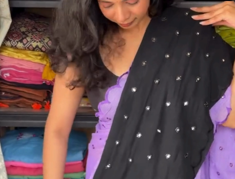 Graceful Pearl Embellished Saree – Elegant Ethnic Wear for Every Special Occasion