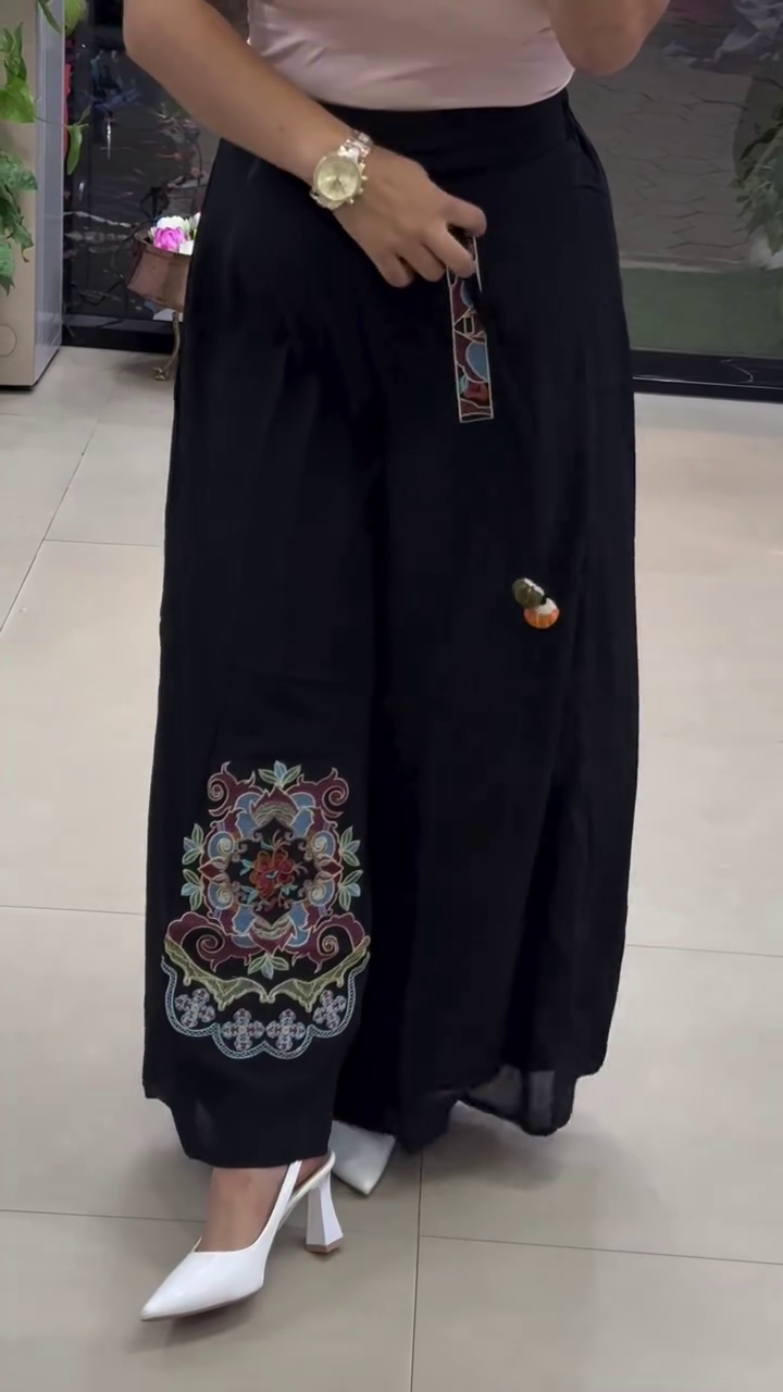 Make a Bold Fashion Statement with Our Elegant  Embroidered Palazzo Collection