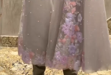 Luxury Pastel Floral Embellished Western Co-Ord Set for Glamorous Party Wear