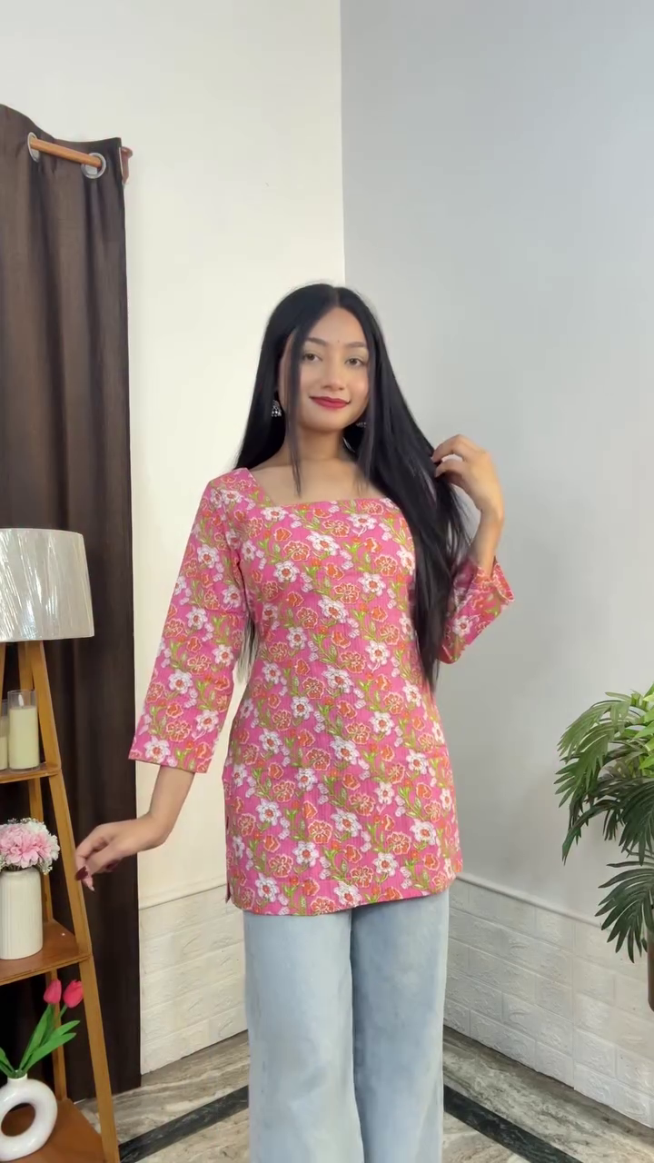 Elegant Mauve Printed Casual Top – Chic Everyday Fashion for Modern Women