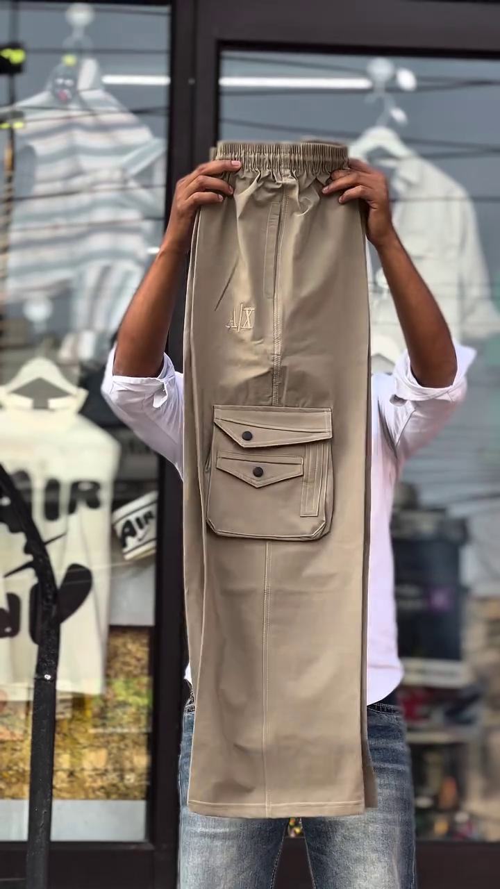 Premium Beige Cargo Joggers for Men – Trendy Utility Streetwear with Ultimate Comfort