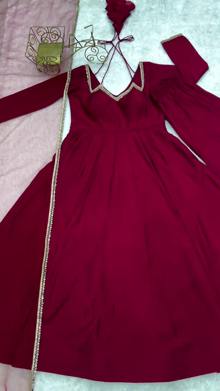 Elegant Women's Anarkali Dress with Dupatta – Graceful Party & Festive Wear