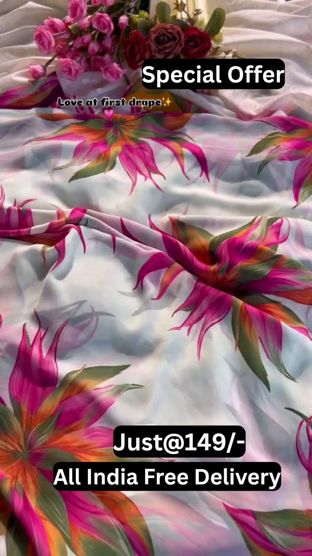Elegant Floral Printed Saree – Soft, Stylish & Perfect for Every Occasion