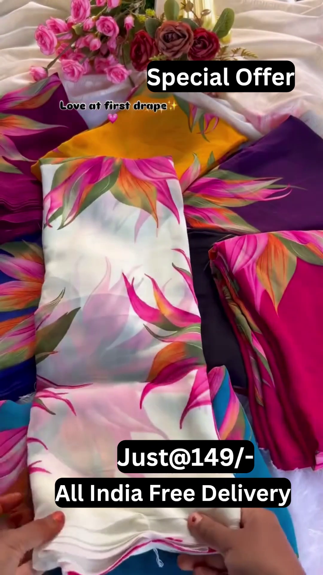 Elegant Floral Printed Saree – Soft, Stylish & Perfect for Every Occasion