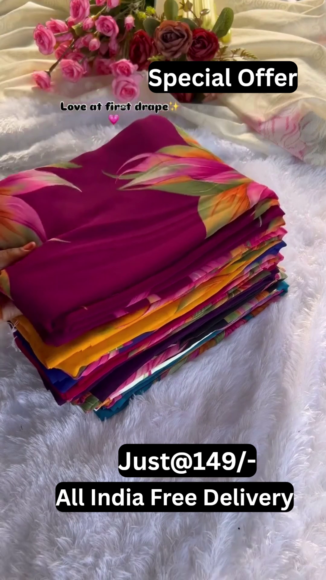 Elegant Floral Printed Saree – Soft, Stylish & Perfect for Every Occasion