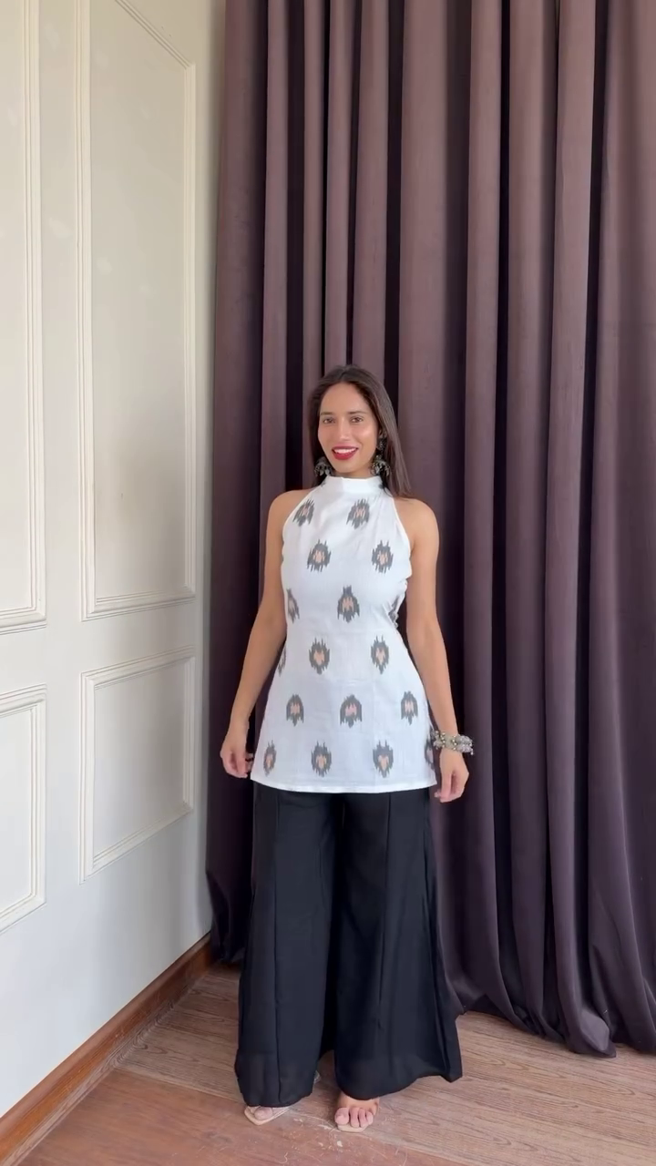 Occasion Stylish Printed Peplum Top with Palazzo Set – Elegant Everyday Ethnic Wear