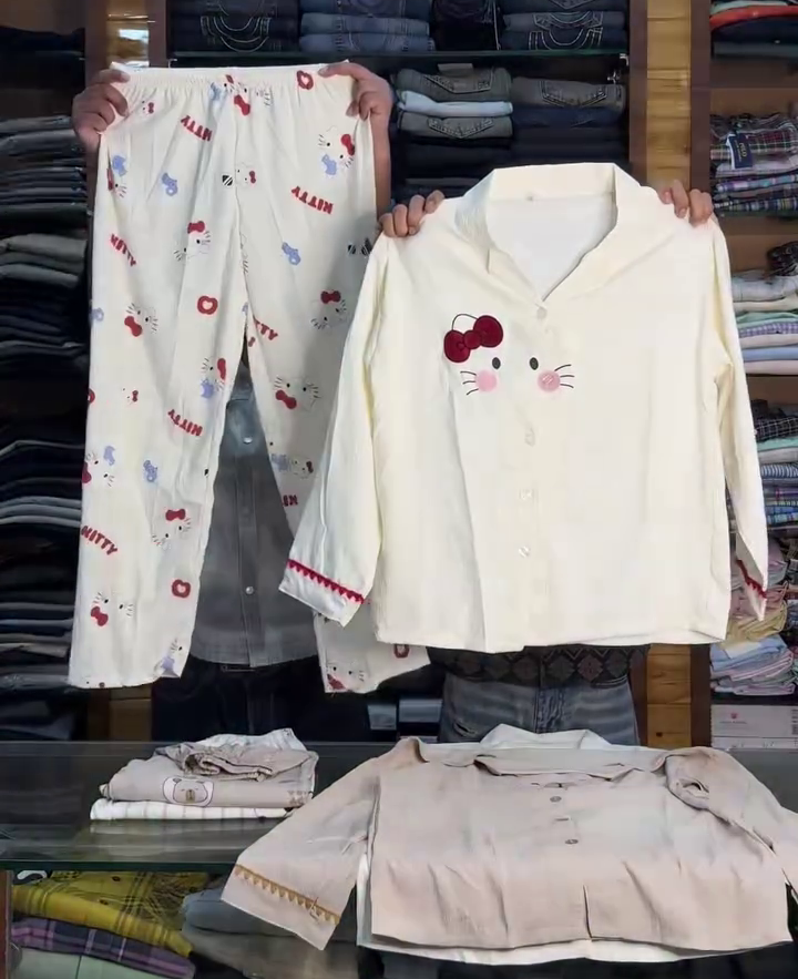 Women's Panda Printed Night Suit Set