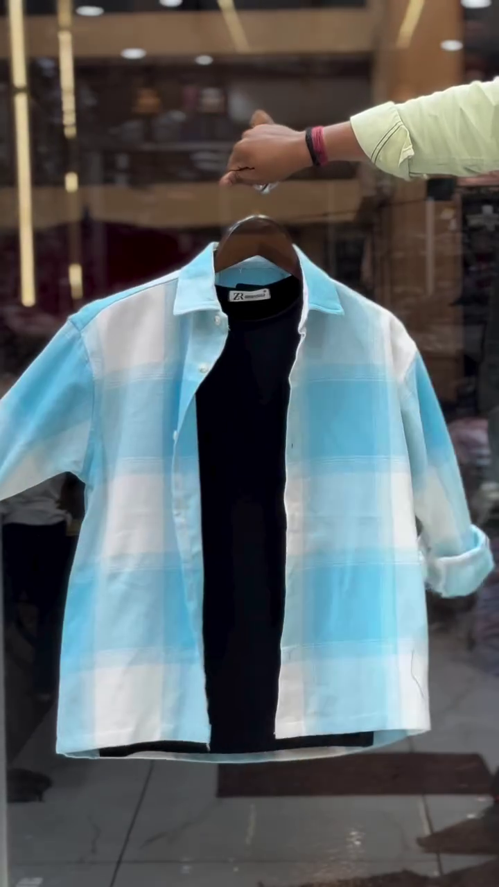 Men's Pink & White Checked Casual Shirt