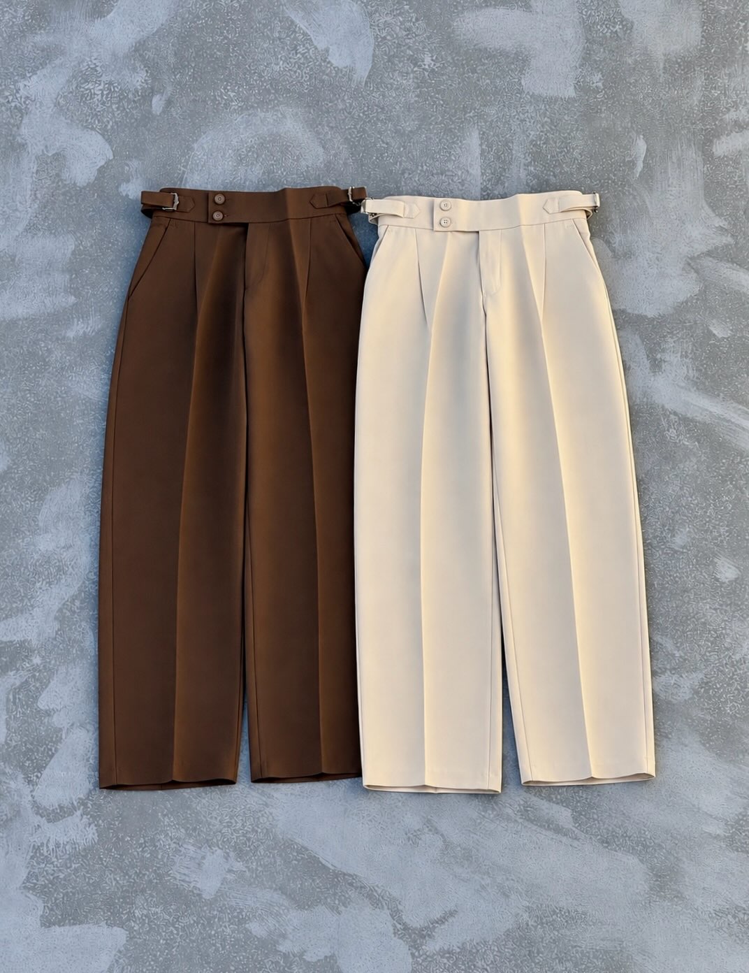 Elegant High-Waist Wide-Leg Pleated Trousers with Adjustable Waist Strap – Stylish  Formal Pants