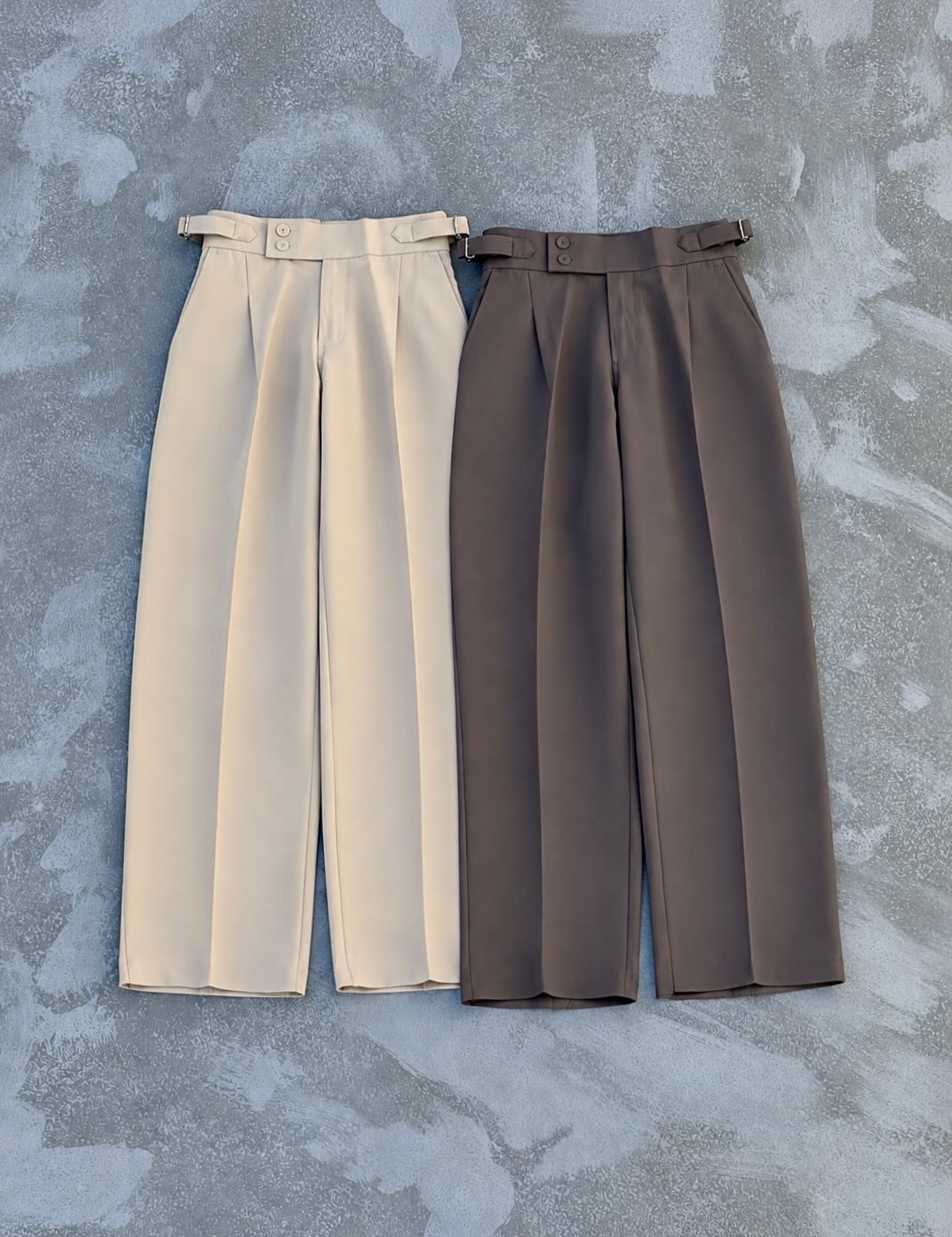 Elegant High-Waist Wide-Leg Pleated Trousers with Adjustable Waist Strap – Stylish  Formal Pants
