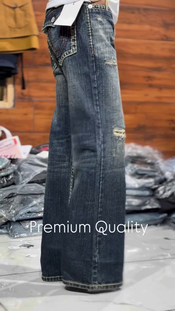 Premium Quality Men’s Dark Blue Distressed Jeans with Stylish Ripped Detailing, Classic Five-Pocket Design and Modern Casual Fit for Everyday