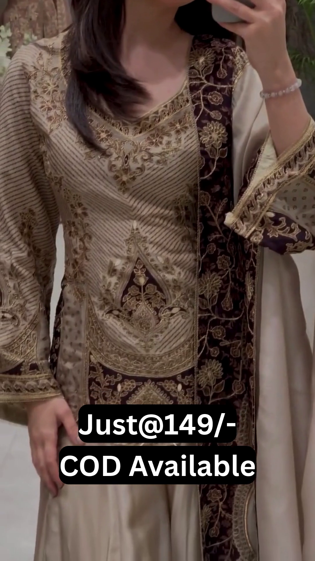 Elegant Designer Embroidered Sharara Suit Set – Traditional Festive Wear