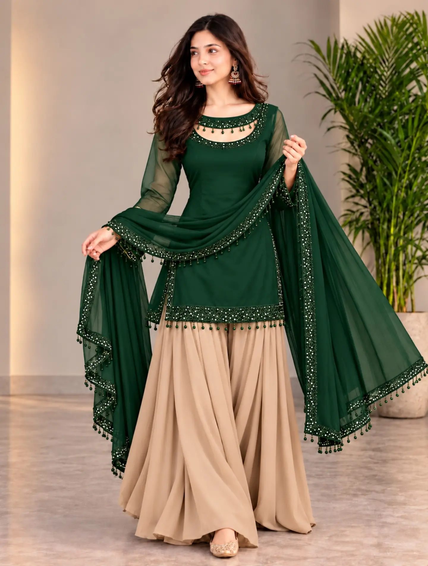 Elegant  Sharara Suit for Women – Stylish Ethnic Festive Wear